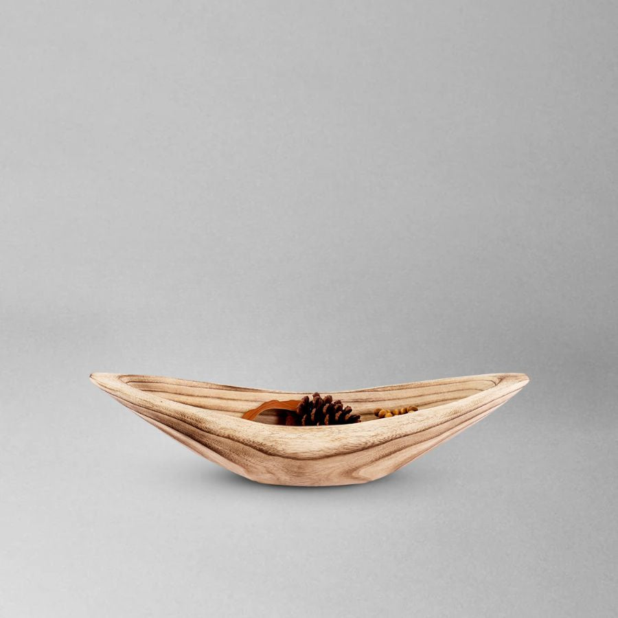 Natural Teak Wood Serving Bowl